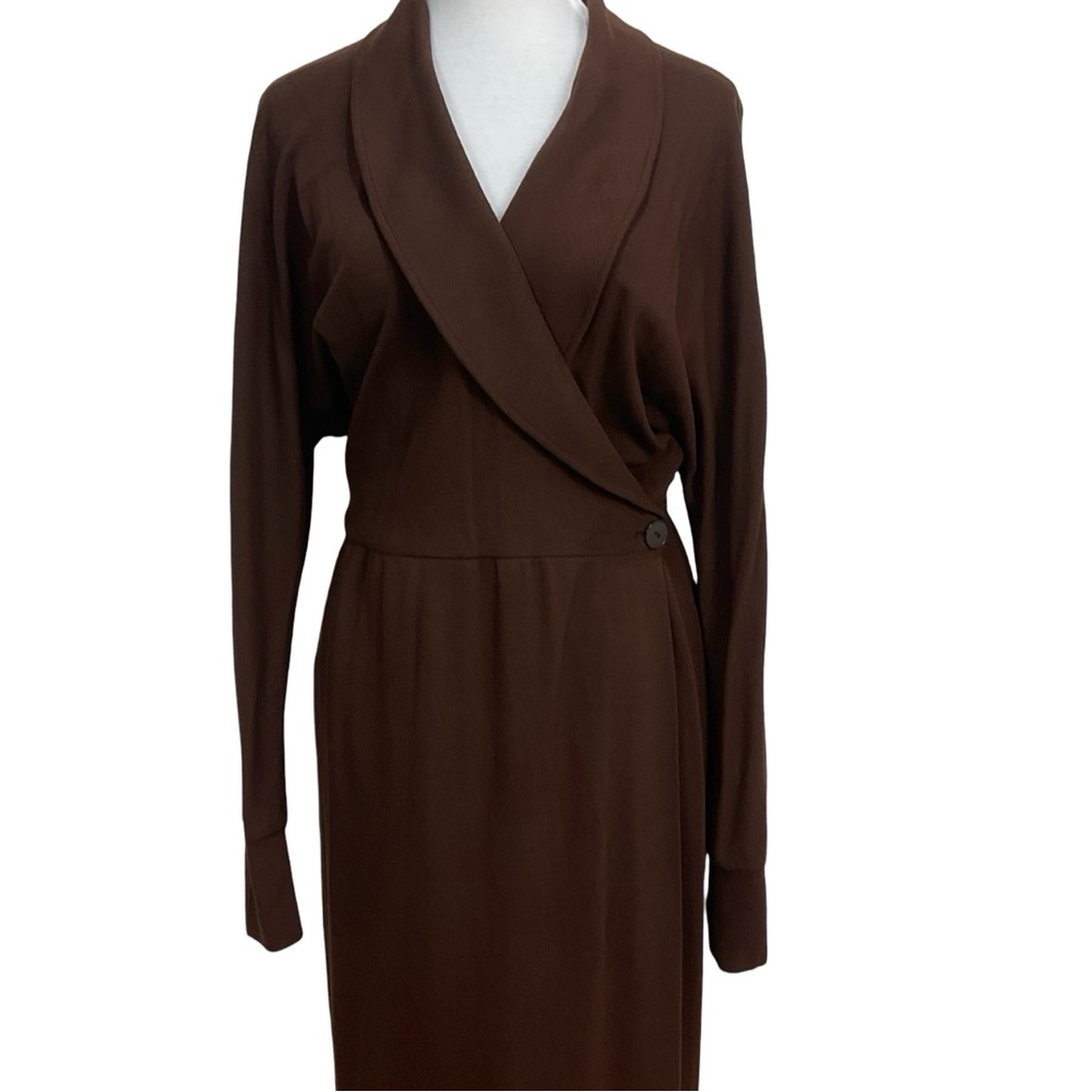 Vintage Chetta B Bloom & Novello Bergdorf Goodman Brown Dress Size 8
